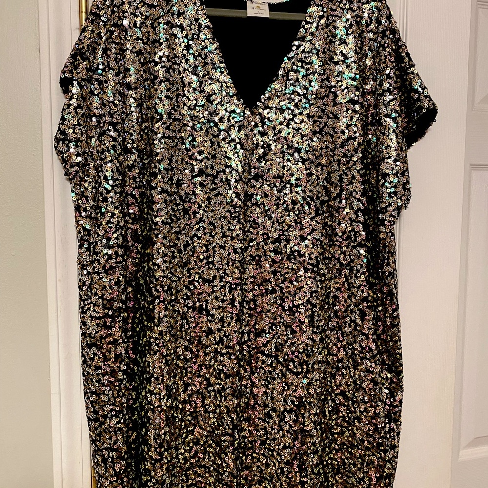 By Together Sequin Mini Dress - Black and Silver